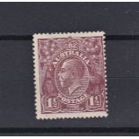 Australia1920 1 1/2 Red Brown 'Inverted Watermark' SG 52w, mounted mint