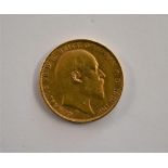 Gold 1906 KEDVII Sovereign, VF