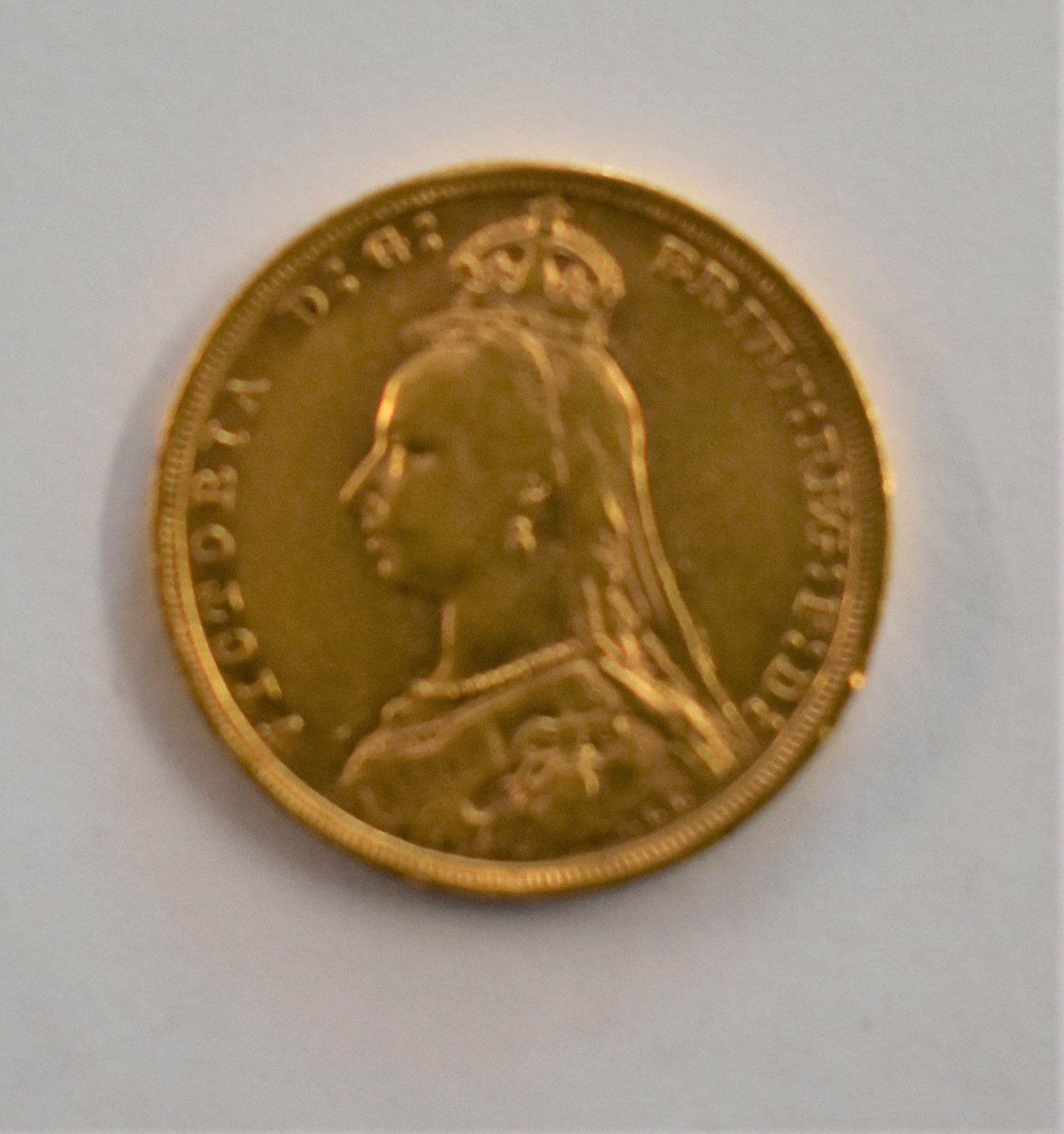 Gold 1888 Victoria Jubilee Head Sovereign, VF