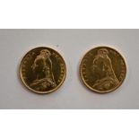 Gold Half Sovereigns 1892 (2)