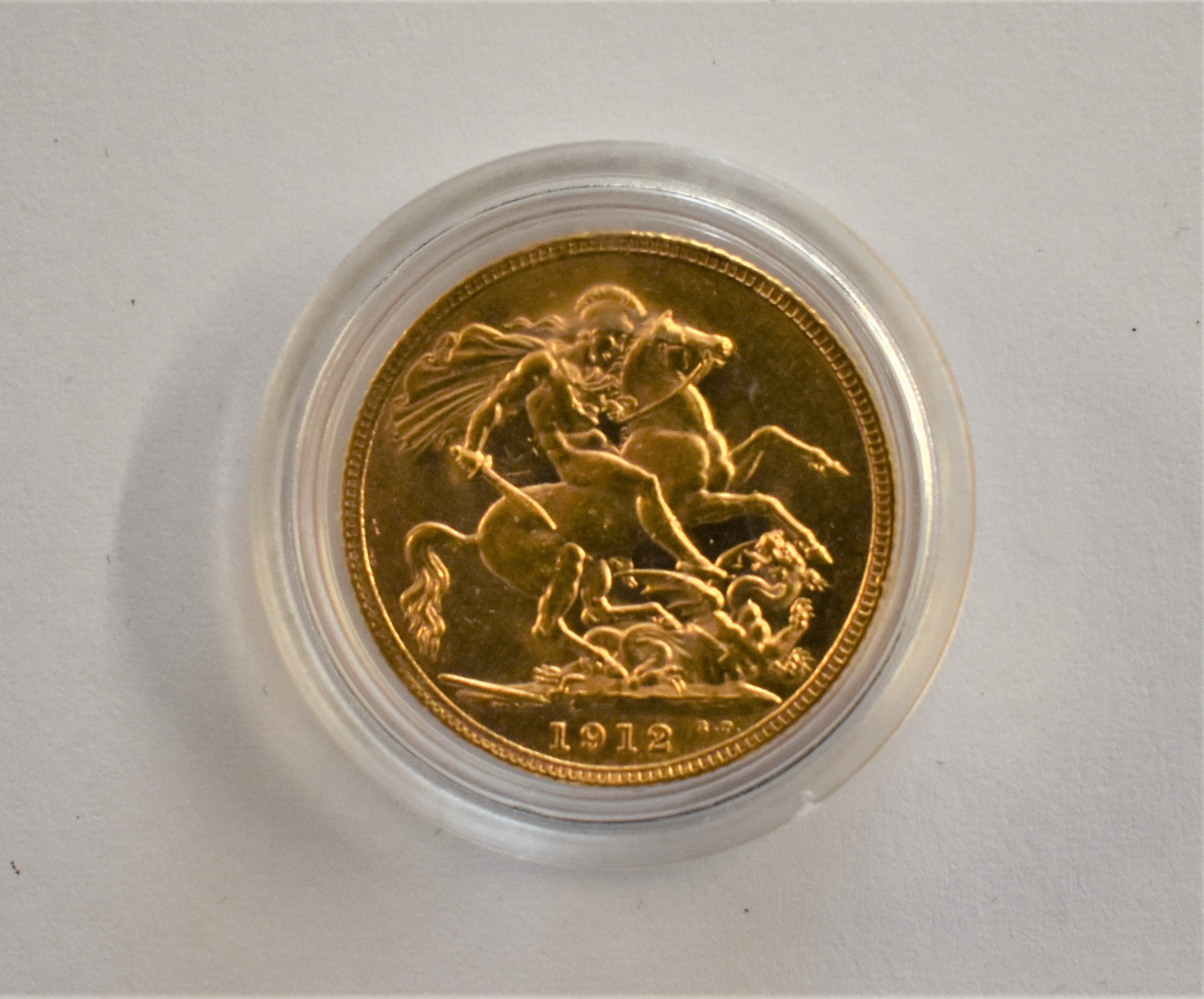 Gold 1912 KGV Sovereign, GVF+ - Image 2 of 2