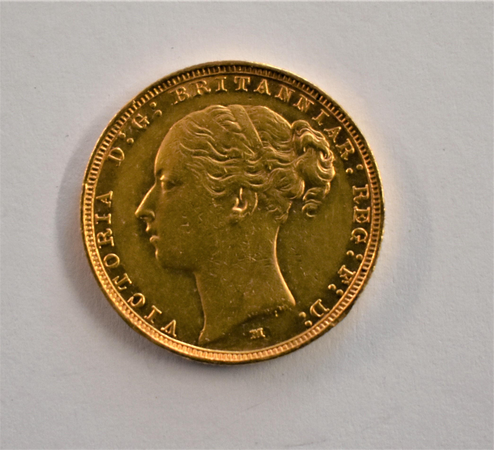 Gold 1887M Victoria Sovereign, NEF