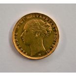 Gold 1887M Victoria Sovereign, NEF