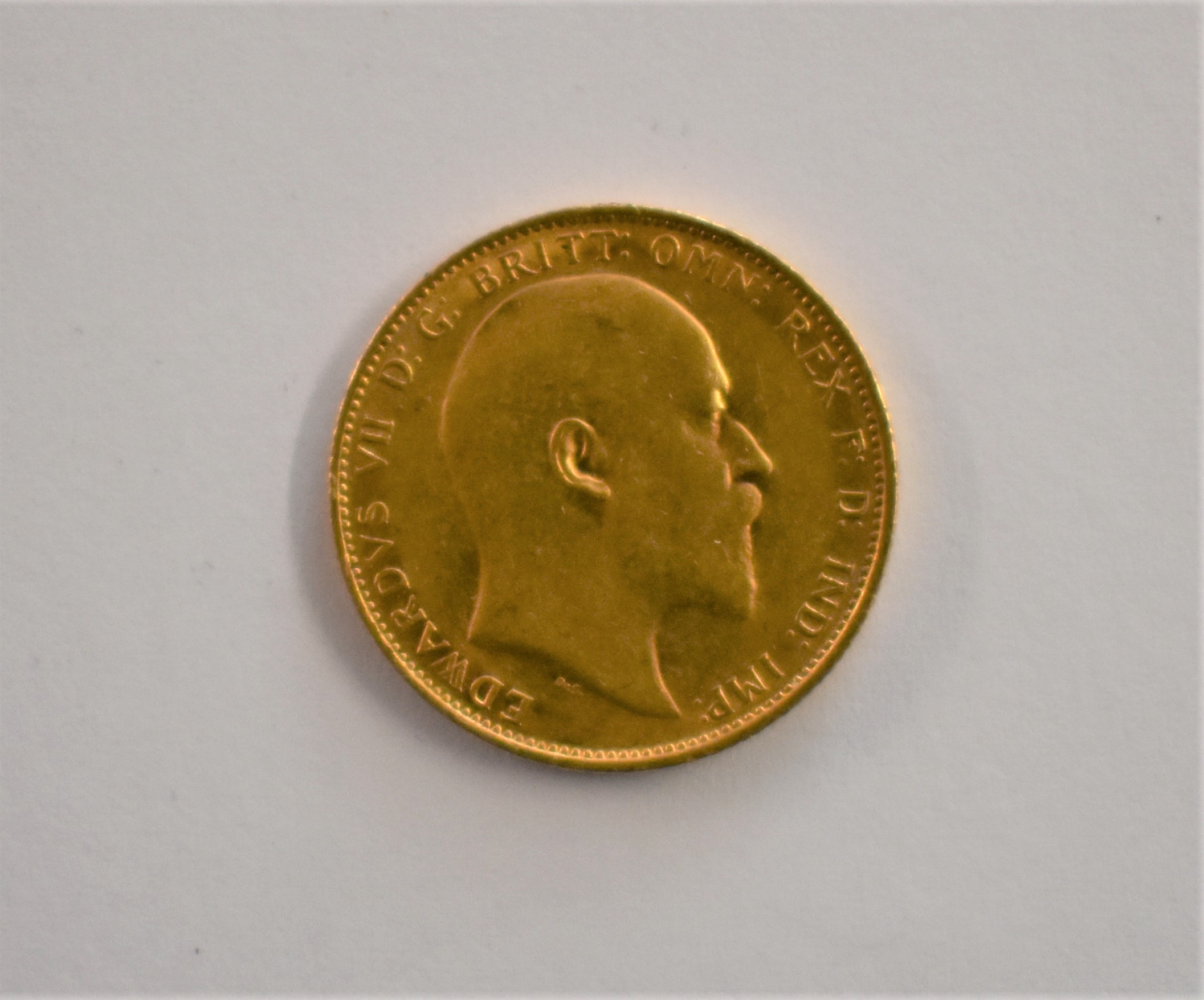 Gold 1910 KEDVII Sovereign, GVF