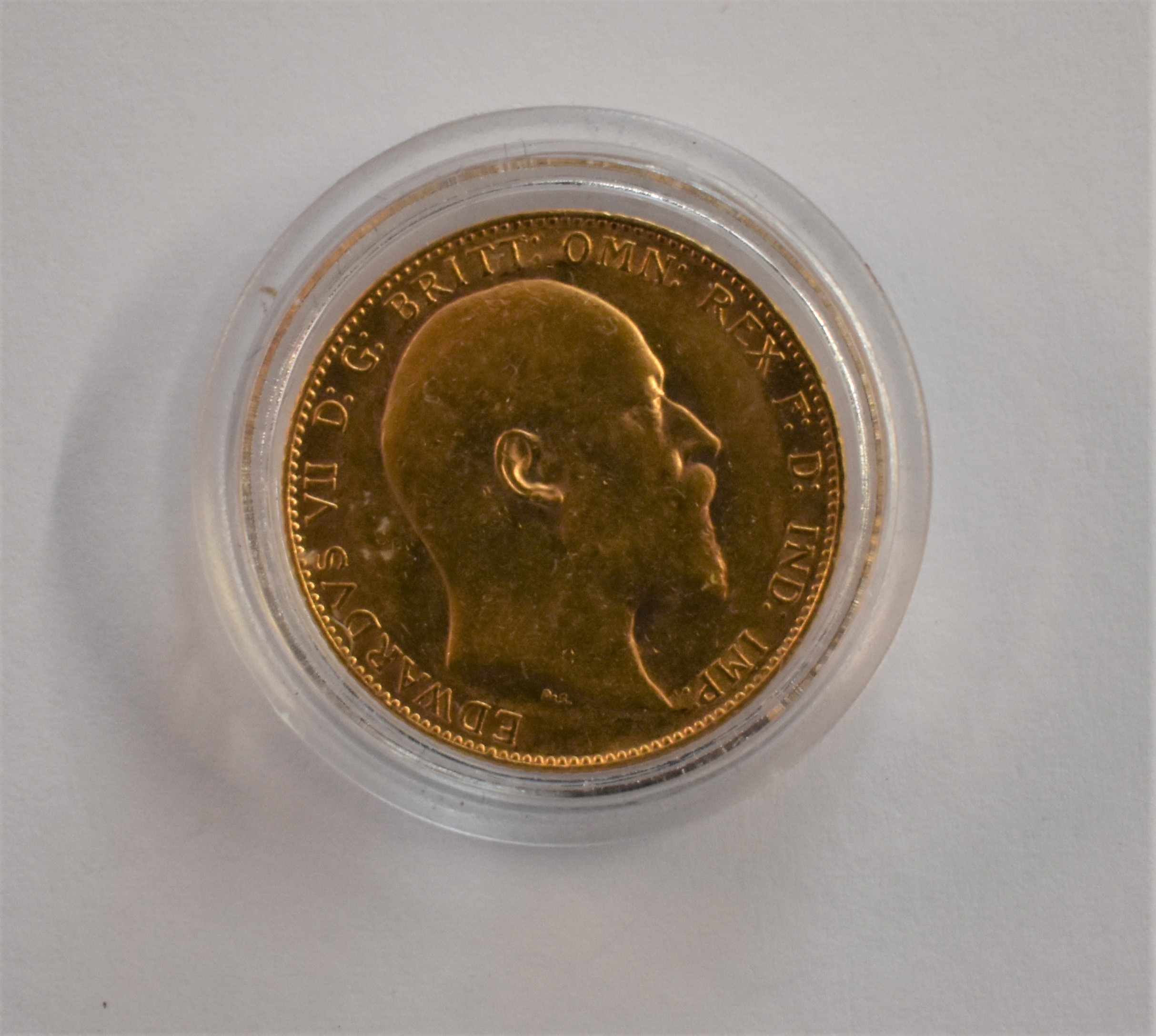 Gold 1907 KEDVII Sovereign, GVF+