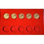 Gold Half Sovereigns (5) dated 1896