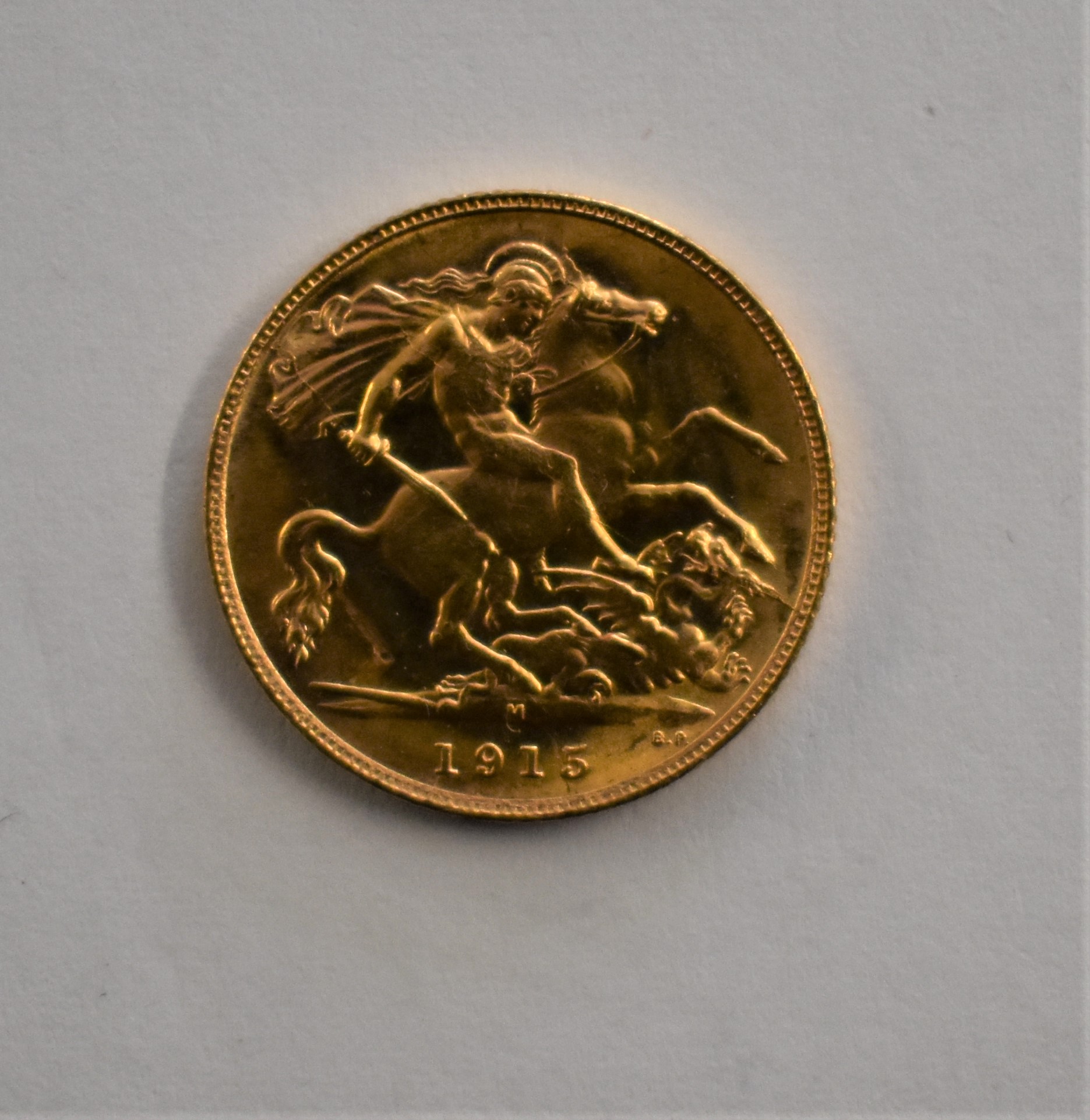 Gold Half Sovereign 1915 M, AUNC - Image 2 of 2