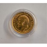 Gold 1912 KGV Sovereign, GVF