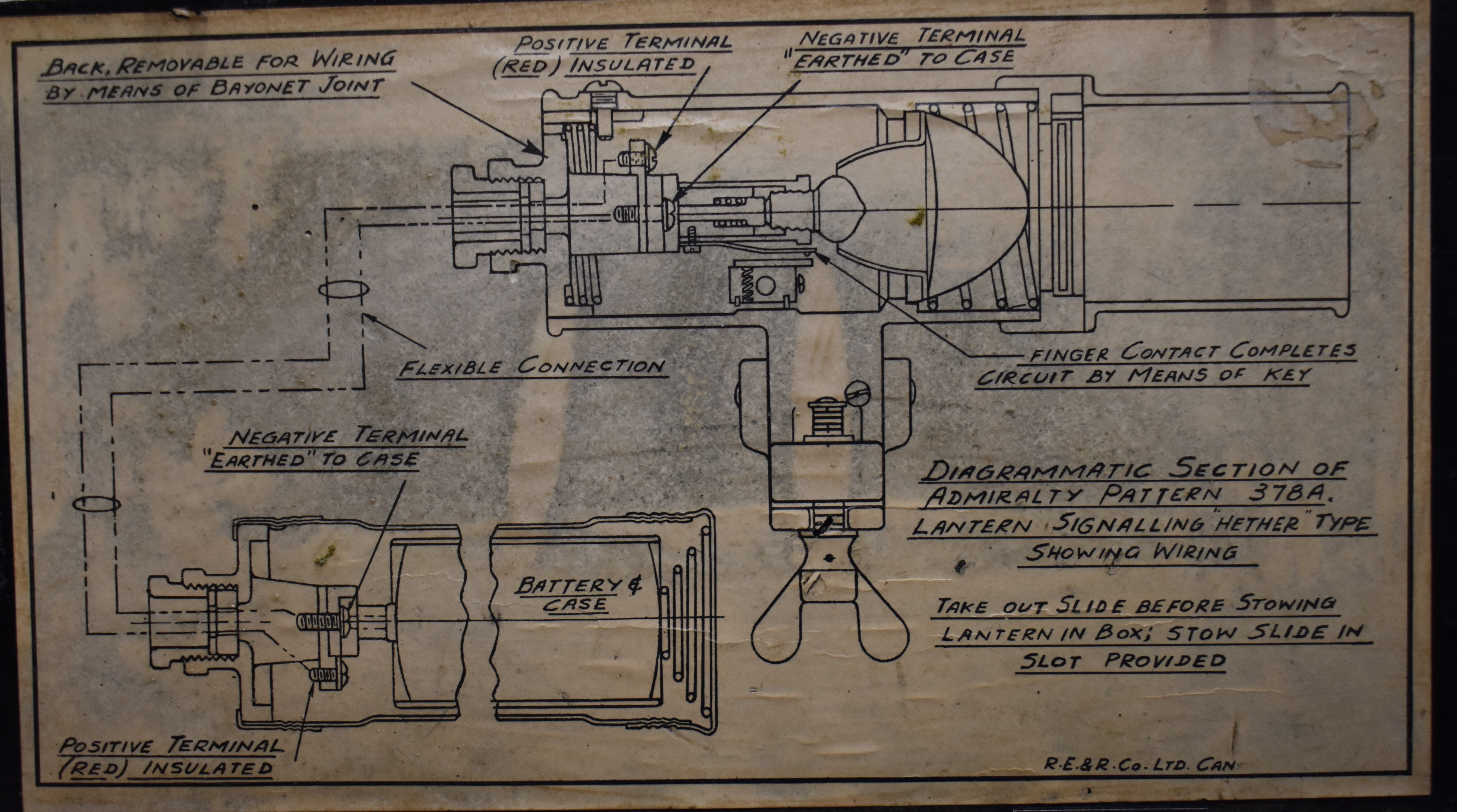 British WWII Admiralty Pattern 378A signaling Heather type made by Renfrew Electric and - Image 3 of 3