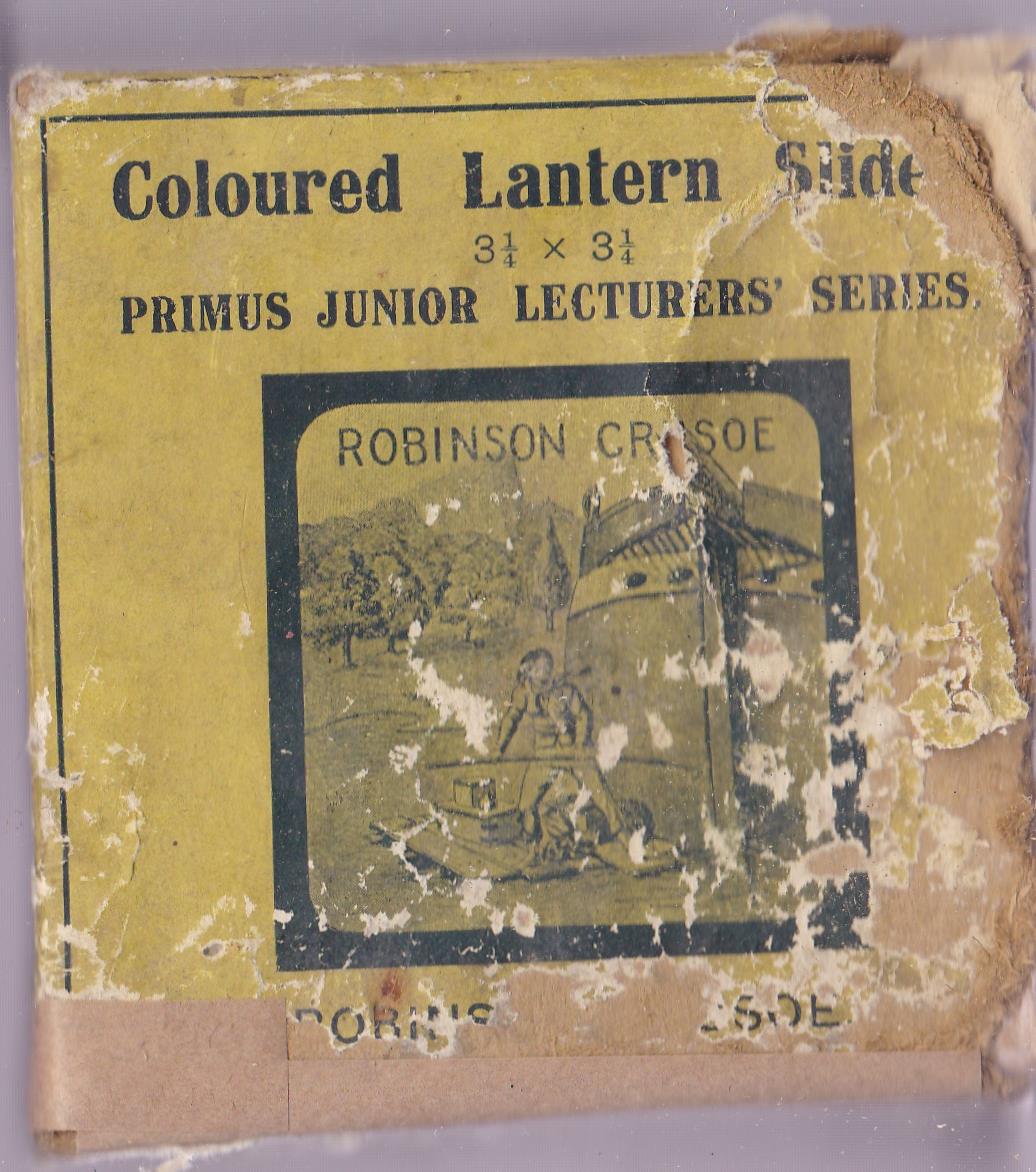 Robinson Crusoe Magic Lantern Coloured Lantern Slides (Set of 8), ROBINSON CRUSOË is part 611 of the