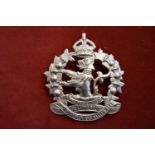 The Lorne Scots (Peel, Dufferin and Halton Regt) Canadian Cap Badge (White-metal), two lugs with