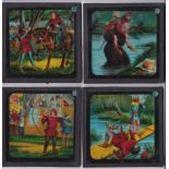 Robin Hood Magic Lantern Coloured Lantern Slides (Complete set of 12 with 2 extra spares) ROBIN HOOD