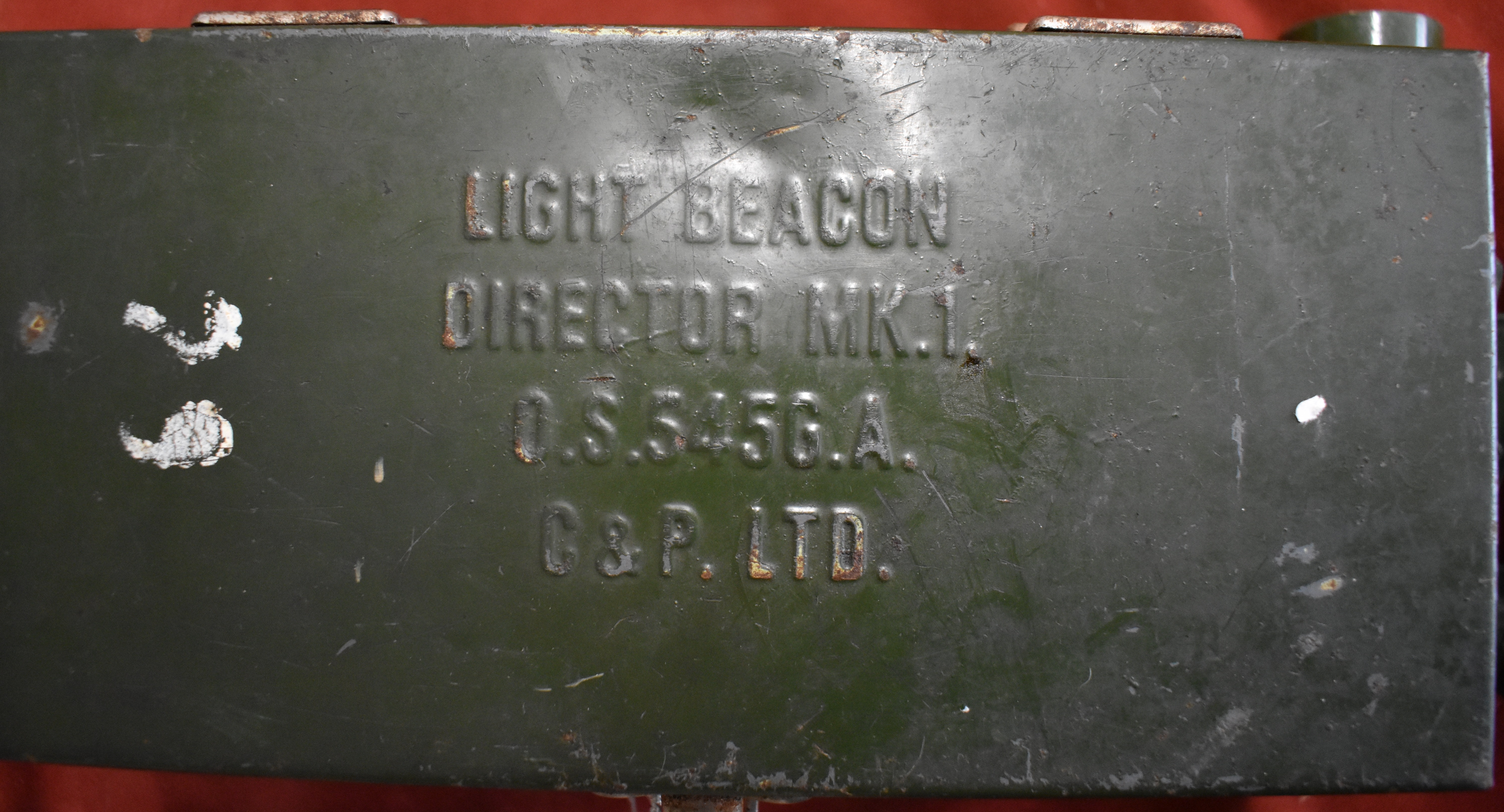 British Army 1950-70s light beacon director MK.1 O.S. 5456.A. made by C& P. Ltd. The beacon was used - Image 2 of 2