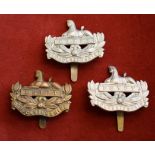 Gloucestershire WWI/II Cap Badges (3) one in Gilding-metal, the other two White-metal of which one
