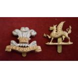 British Monmouthshire Yeomanry Cap Badge (Gilding-metal) and Pembrokeshire Yeomanry (Bi-metal)