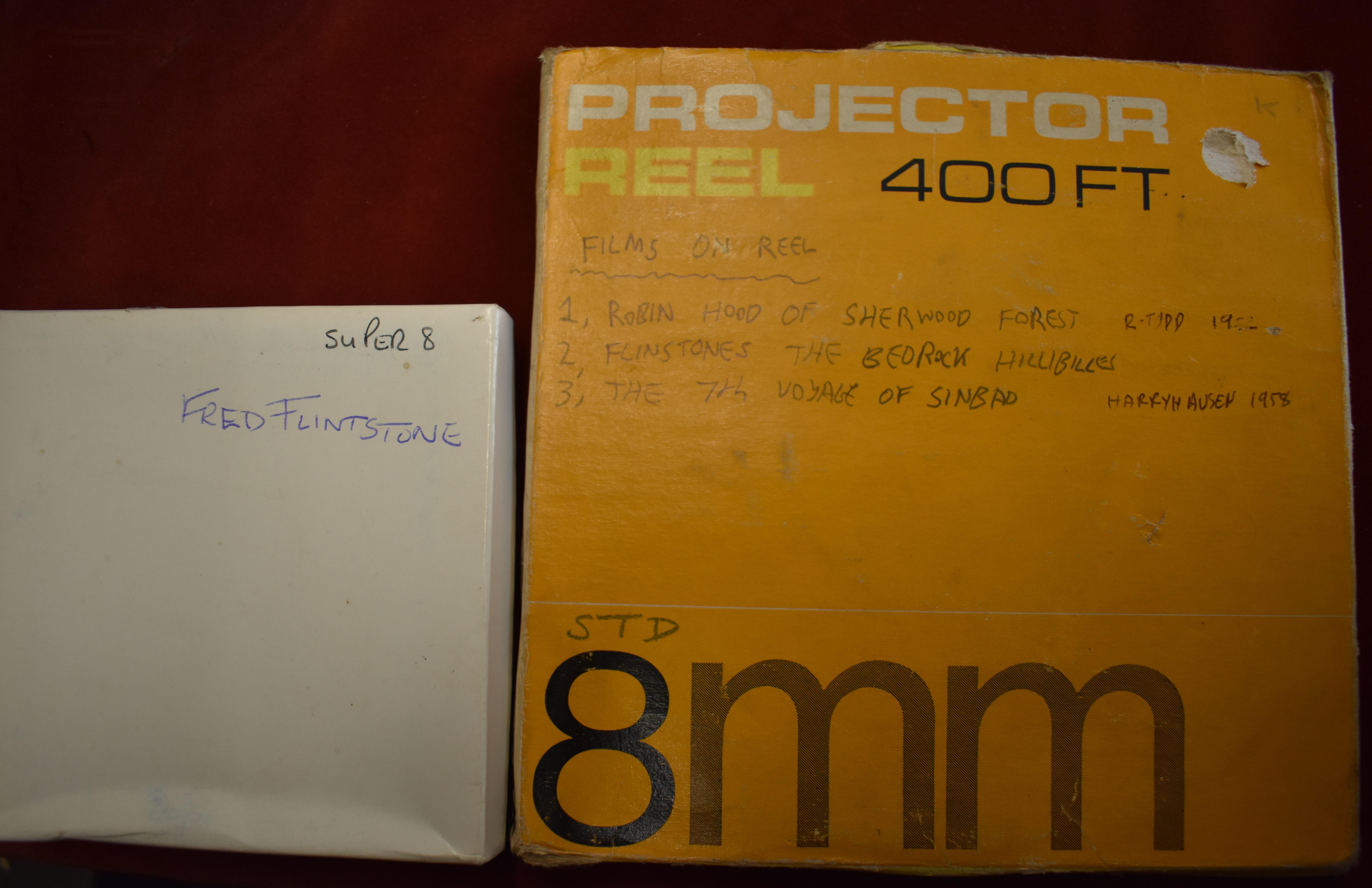 Films on Reel Std 8mm Cine Film, one 400ft reel having Robin Hood of Sherwood Forest, Flintstones