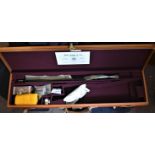 "Brady" Leather Gun Case - High Quality, in immaculate condition as new, with cleaning kit and 'John