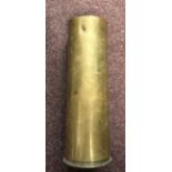 British WWI 18pr Shell Case, stamped 18Pr II 10/15 BSC, primer stamped No1/II (US) B.S.C.