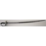 1821 pattern heavy cavalry trooper's sword, with big 35.5 inch blade. The blade is in good condition