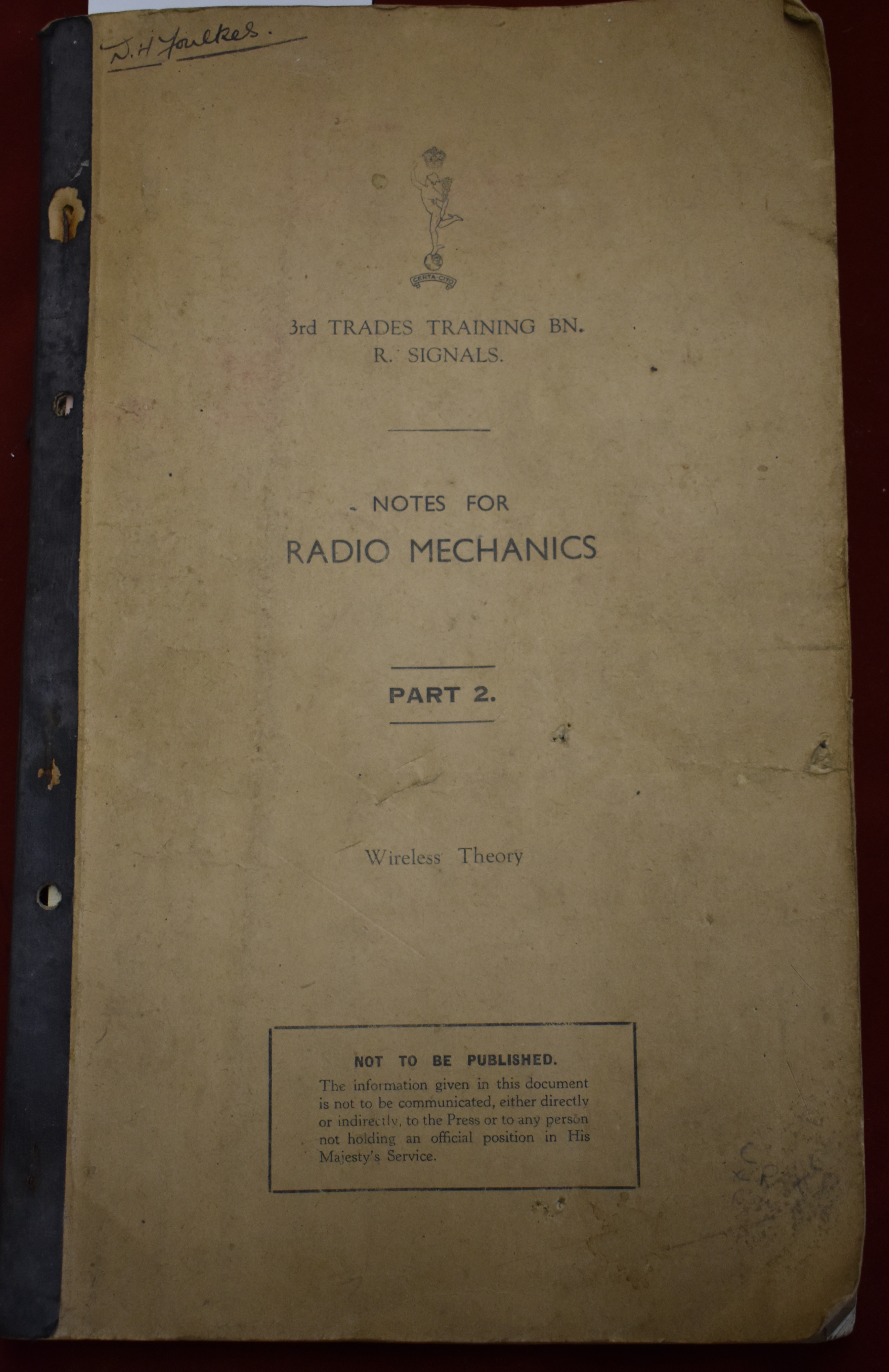 British WWII Signals and RAF Plane Identification Manuals including: 3rd Trades BN. R. Signals.