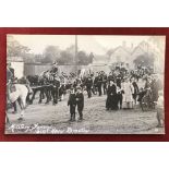 British WWI Postcard 'Military Funeral of Serge-Major Bradley' depicting the men of the Regiment