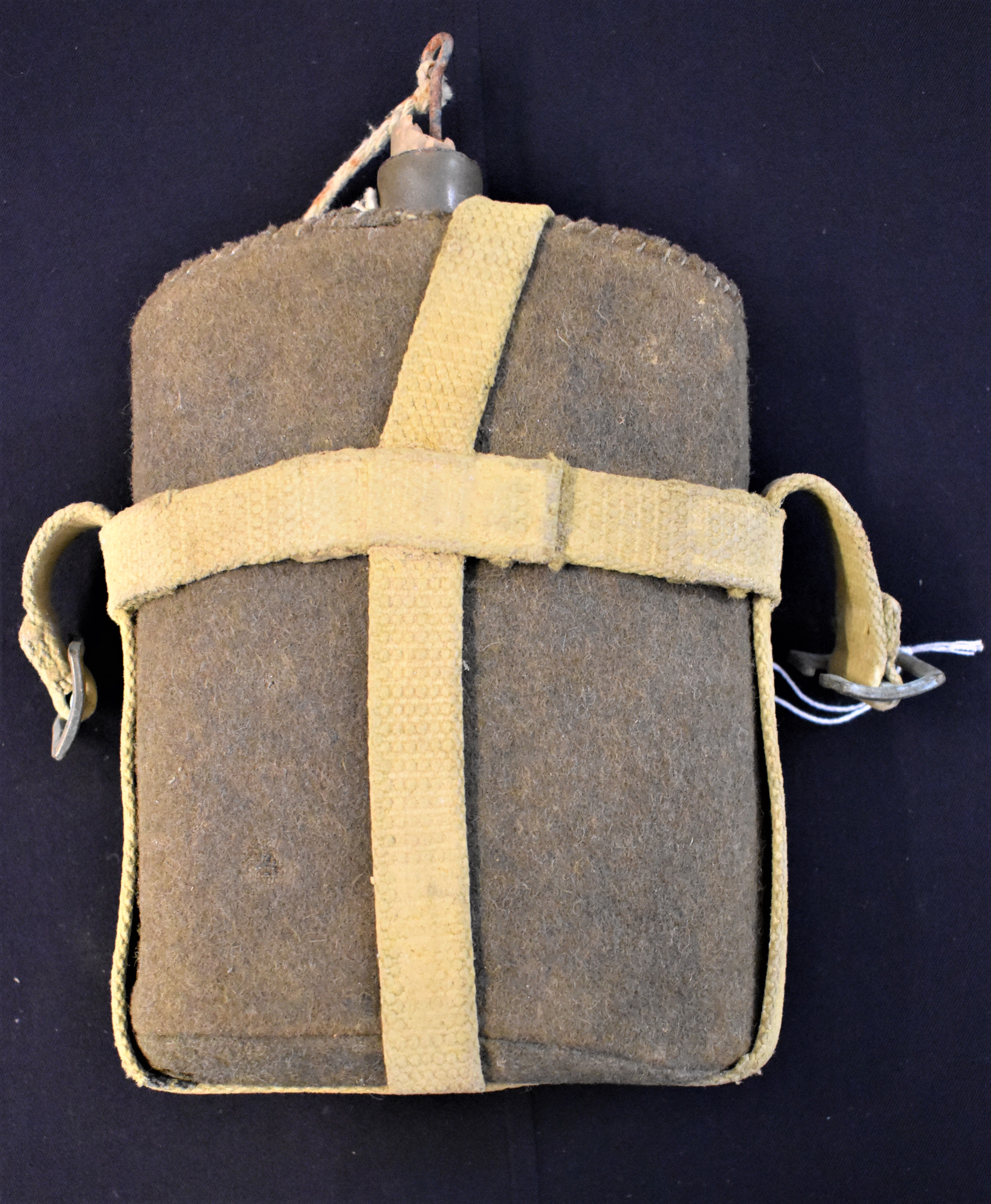 British P37 Pattern Water Bottle with webbing carrier, the bottle covered with uniform material, - Image 3 of 3