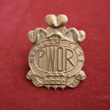 Princess of Wales' Own Regiment (PWOR) Canadian Cap Badge (Gilding-metal), two lugs.