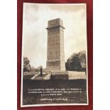 British Inter-War RP Postcard depicting 'The Cenotaph at Carlisle' with the script "To the