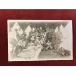 Military Camp Postcard - 1930 Tidworth Pennings Camp Group RP, very fine camp range ring cds
