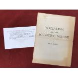 Socialism and the Scientific Motive First edition, 1923