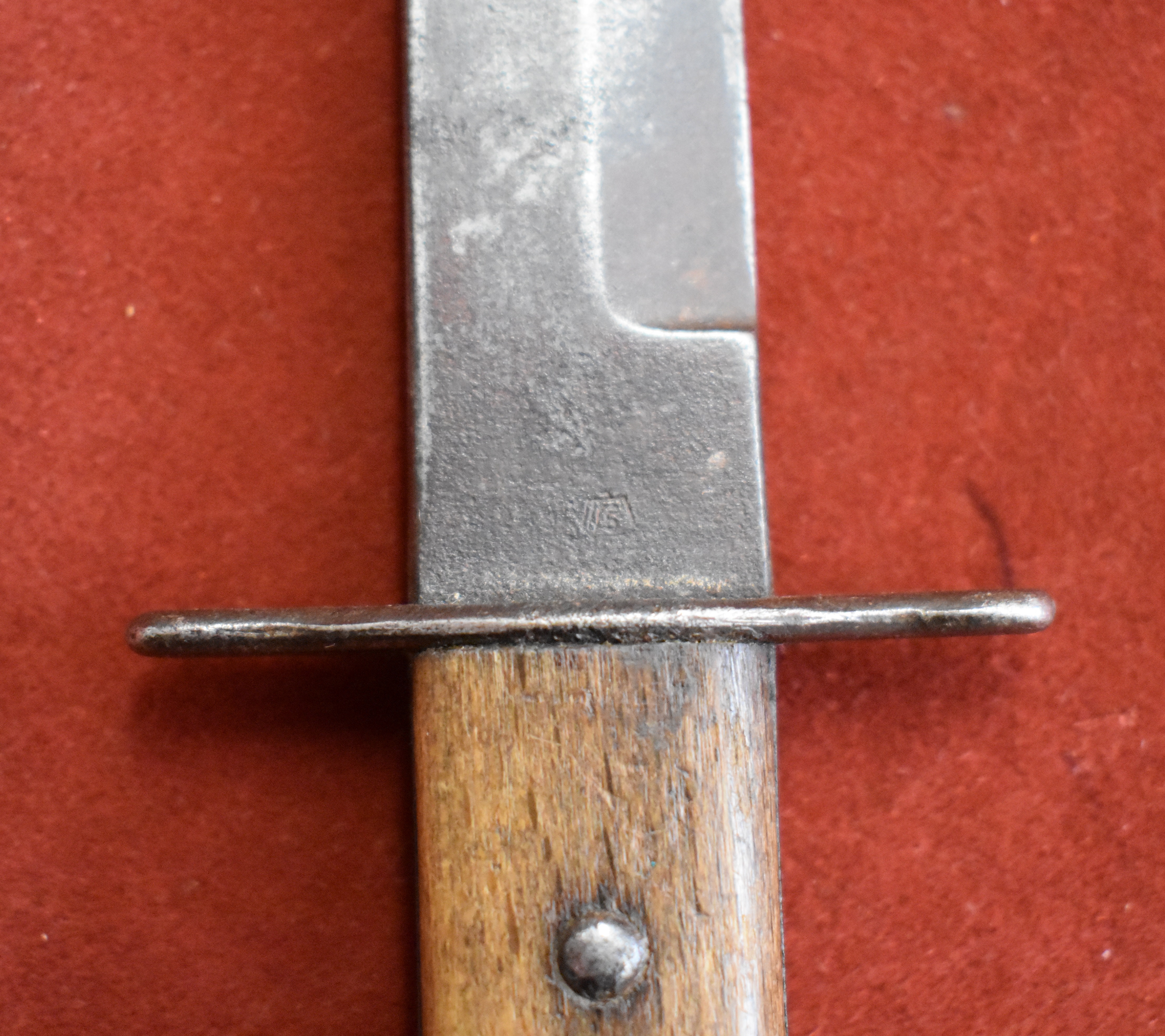 German WWII Luftwaffe Kampfmesser Boot Knife Trench Dagger, with makers mark on the blade. - Image 2 of 2