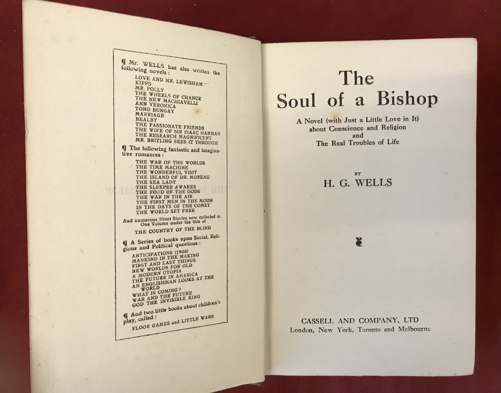 The Soul of a Bishop First edition, third impression, 1917 - Image 3 of 3