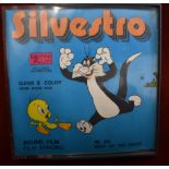 Silvestro the Cat Carton Super 8mm Colour Cine Film, made by Warner Bros and distributed by Techno