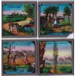 Jack and the Beanstalk Magic Lantern Slides, complete set of (8) in good condition except for the