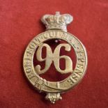 96th (Manchester) Regiment of Foot Cap Badge (Gilding-metal), two lugs