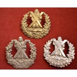 The Queen's Own Cameron Highlanders WWI Other Ranks Glengarry Cap Badge (White-metal), two lugs an