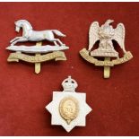 British Cavalry Cap Badges (3) King's Dragoon Guards, Royal Scots Greys and 3rd King's Own