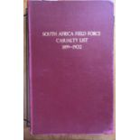 South Africa Field Force Casualty List, 1899-1902 produced by Oaklands, (6) editions bound