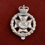 The Green Jackets Brigade EIIR Cap Badge (Silver-anodised), slider and made J. R. Gaunt. Pattern