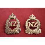 New Zealand Expeditionary Forces WWII Cap Badges (Gilding-metal), two lugs. Two makers variants.