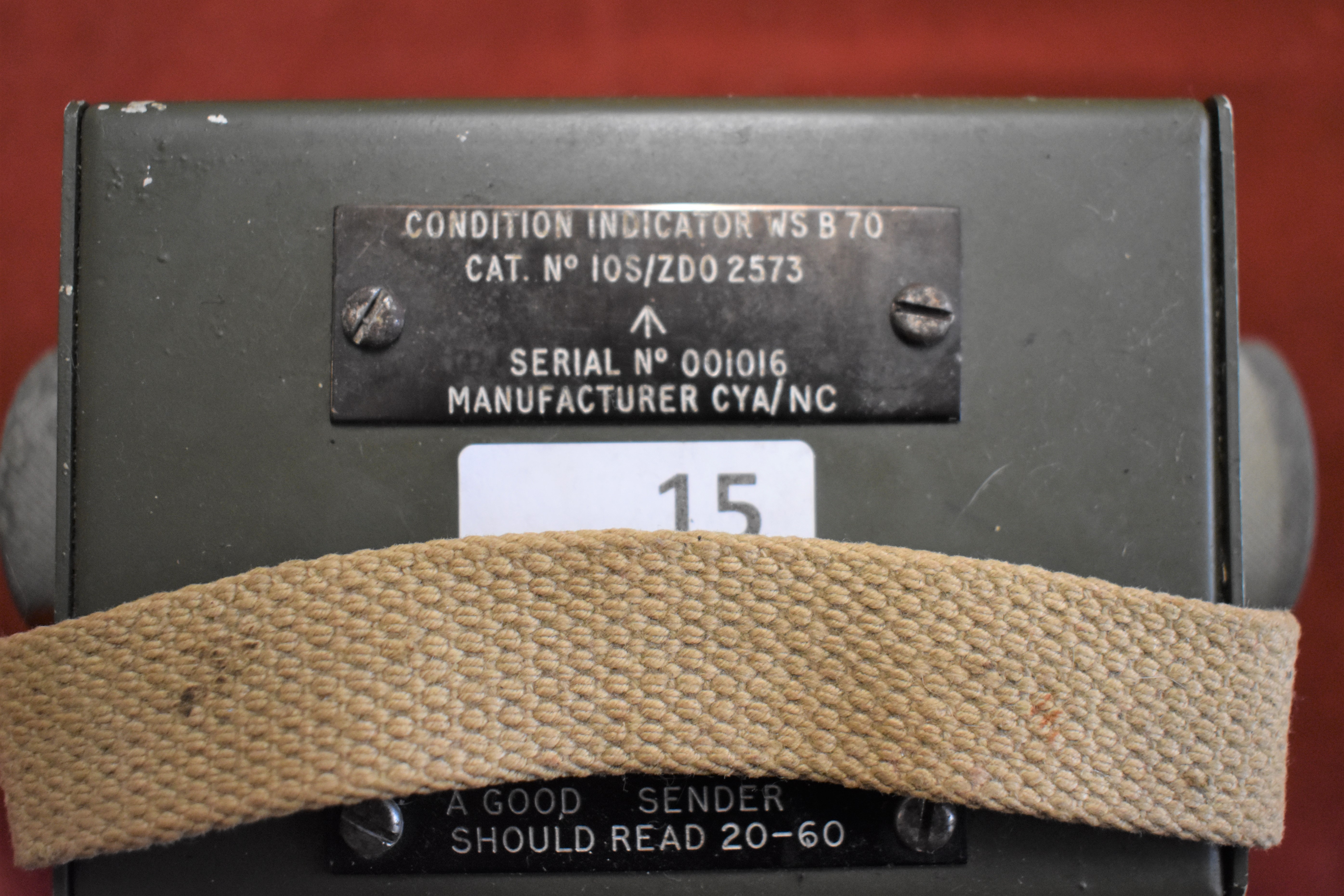 Condition Indicator dated 1955 by the British Army which was used  to check the output power level - Image 3 of 3