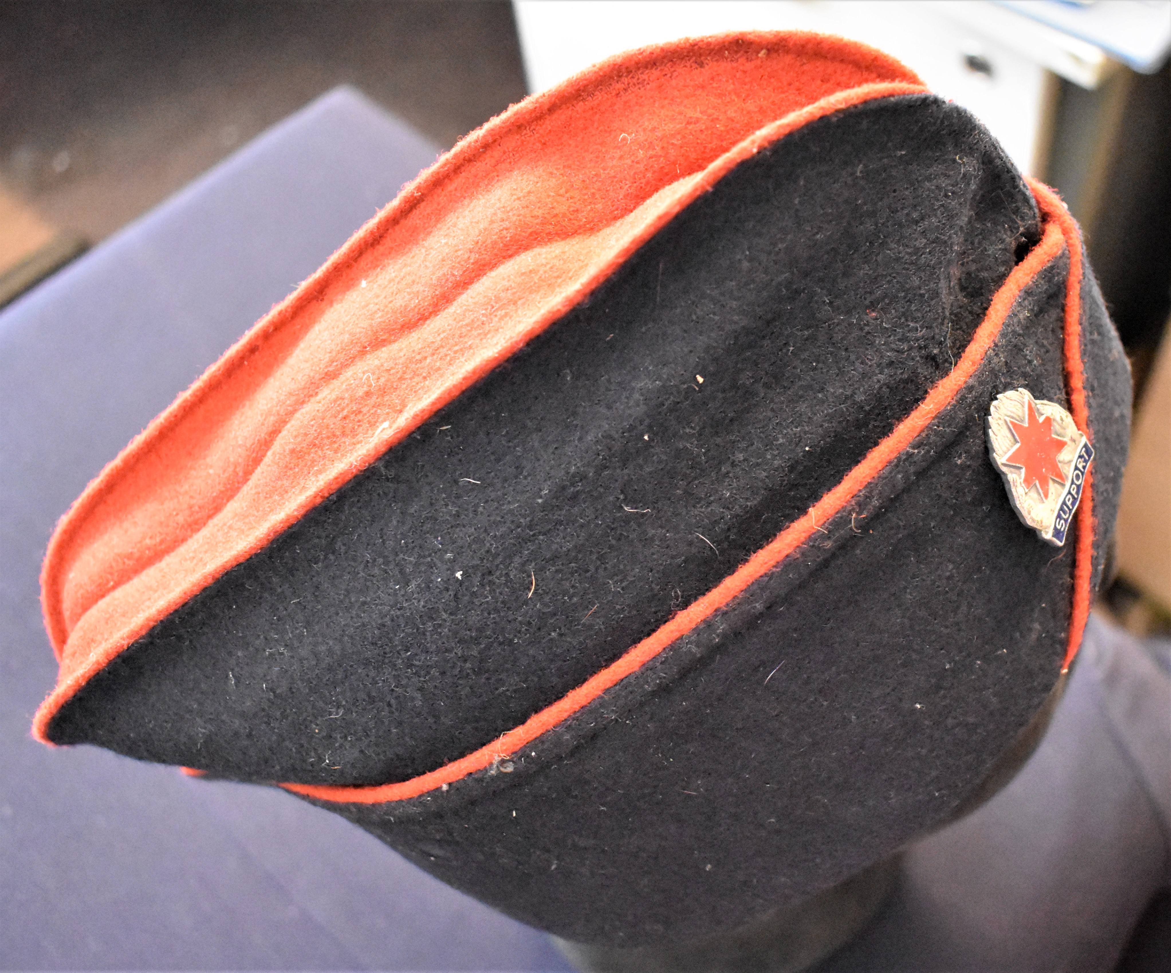 French 1970's Officers Army/Foreign Legion Garrison Side Cap with American Vietnam War era "Support" - Image 2 of 3