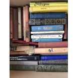 Box of miscellaneous books including Death as Deep Roots, Michael Gilbert and The Thirty-Nine