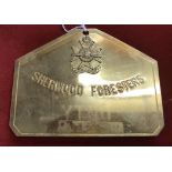 Sherwood Foresters (Nott's & Derby) Regiment WWI Brass 'Duty' Bed Plate, made by E. Narborough,