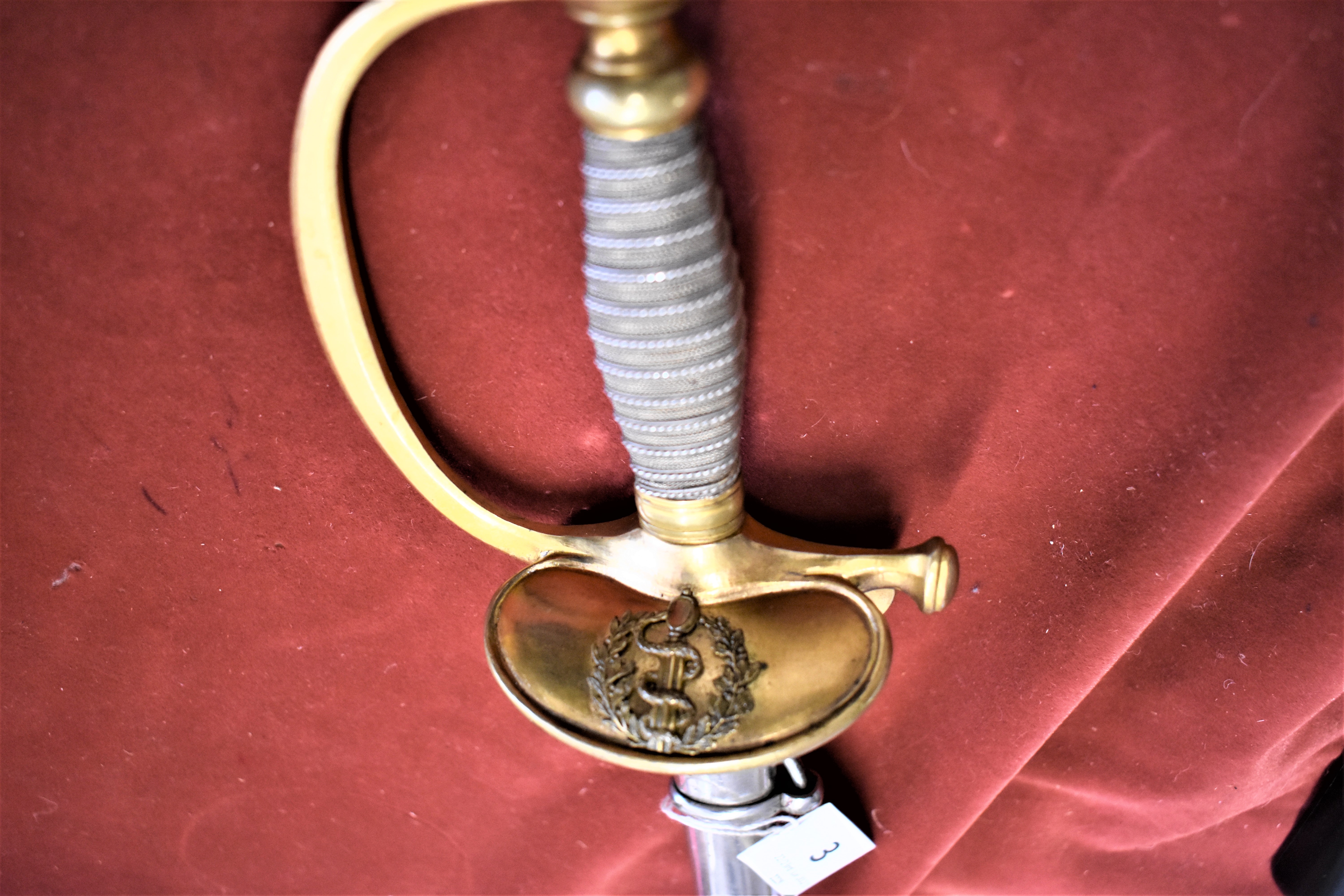 French Medical Officer’s Dress Sword, this sword was carried by medical officers in the French - Image 2 of 2