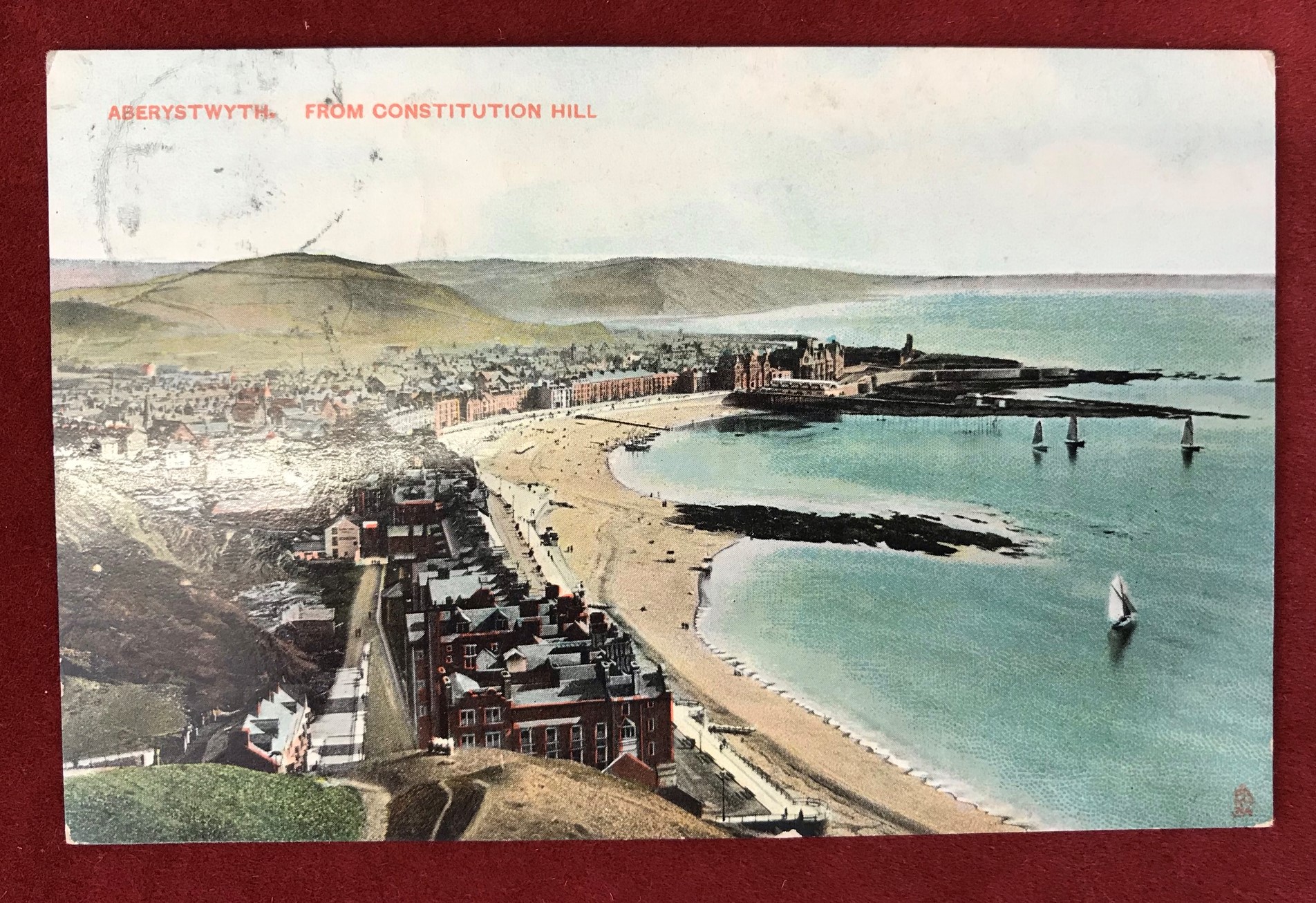Military Camp Postcard - Bow Street 1910 Skeleton Postcard on Colour postcard. Quite scarce