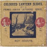 Boy Scouts set 2 (Campaigning) Magic Lantern Coloured slides, Primus Junior Lecturers series, The