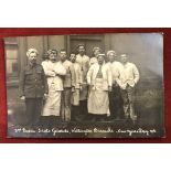 British WWI RP Postcard showing members of the 3rd Battalion, Scots Guards, Wellington Barracks. New