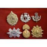 Scottish Glengarry Badges (6) 1st Batt Midlothian Vol Regt, Scottish Rifles, Argyll and