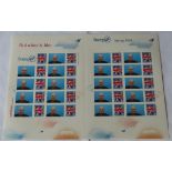 GB 2009 Red, White and Blue/Spring Stampex, Royal Mail Smilers Sheet, 20 x Union Jack first class